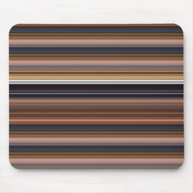 Mousepad Listras azuis marrons fofas (Frente)