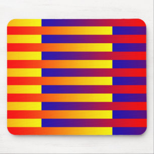 Mousepad Listras Azuis Vermelhas Amarelas