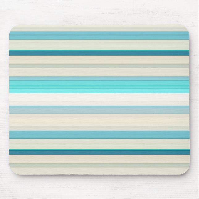 Mousepad Listras brancas aqua fofas (Frente)
