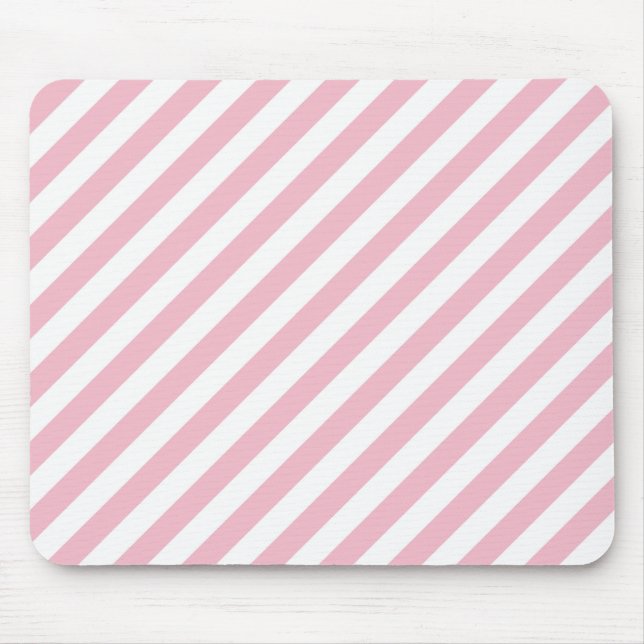 Mousepad Listras brancas e rosa (Frente)