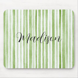 Mousepad Listras Brancas Verdes