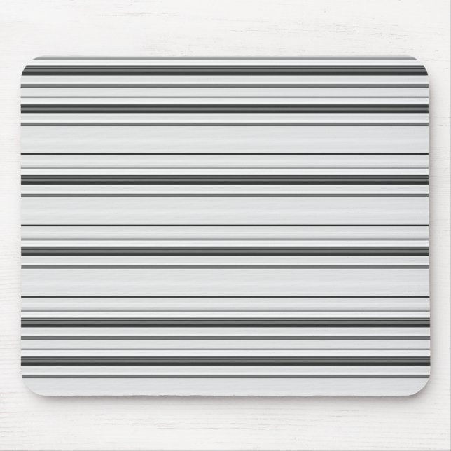 Mousepad Listras cinzas brancas fofas (Frente)