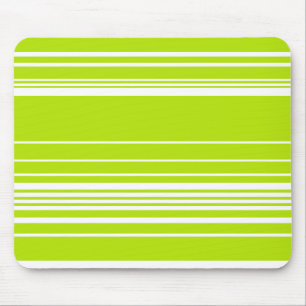 Mousepad Listras Complexas em Verde limão e Branco
