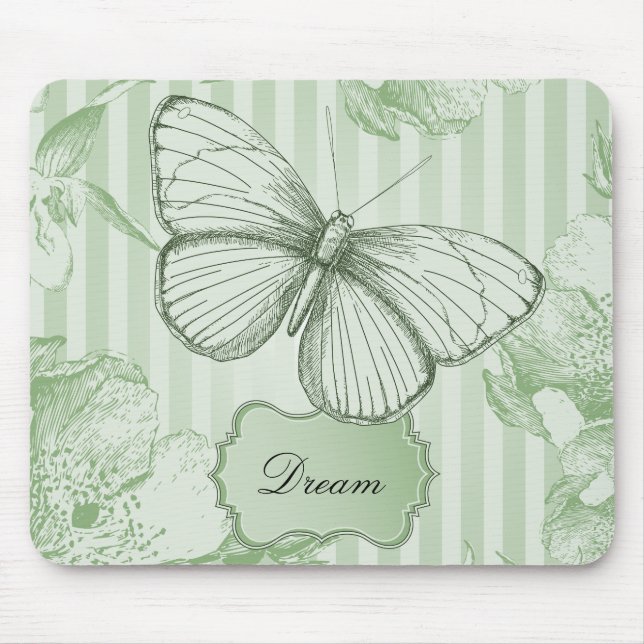 Mousepad Listras de Borboleta Menta Sonho (Frente)