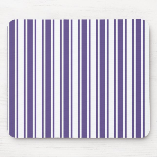 Mousepad Listras de doces ultra-violetas e brancas (Frente)