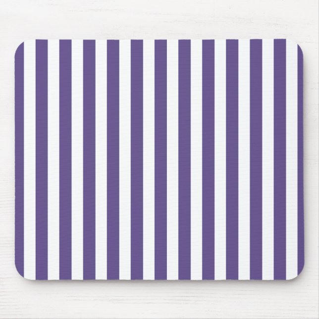 Mousepad Listras de doces ultra-violetas e brancas (Frente)