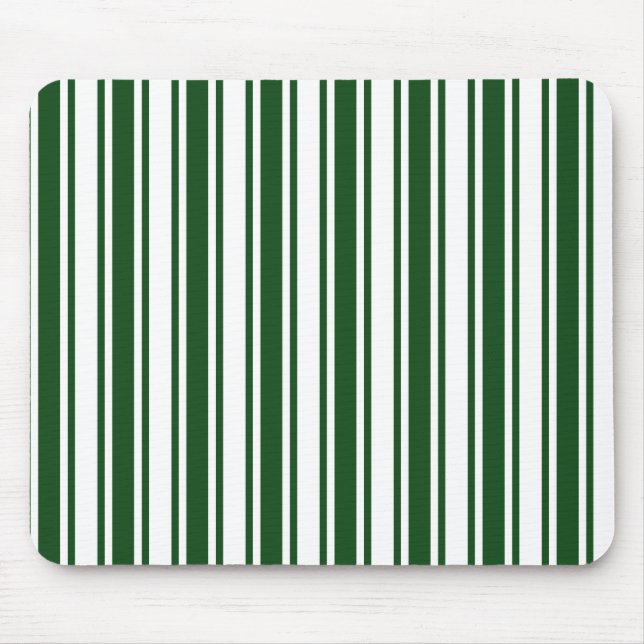 Mousepad Listras de doces verdes e brancas escuras (Frente)