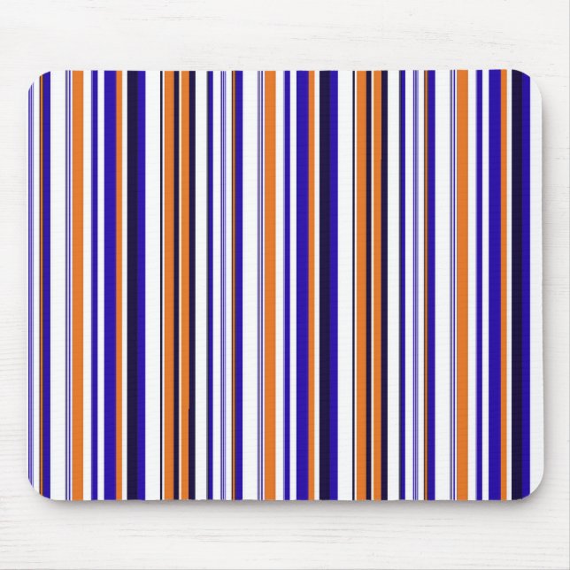 Mousepad Listras de laranja azul-acastanhada (Frente)