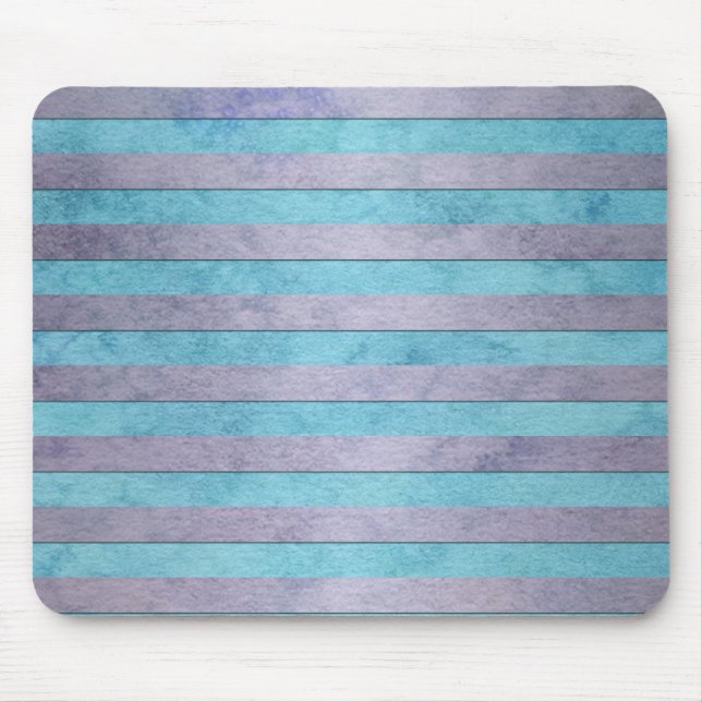 Mousepad Listras de Lavanda Pastel e Azul Turquesa (Frente)