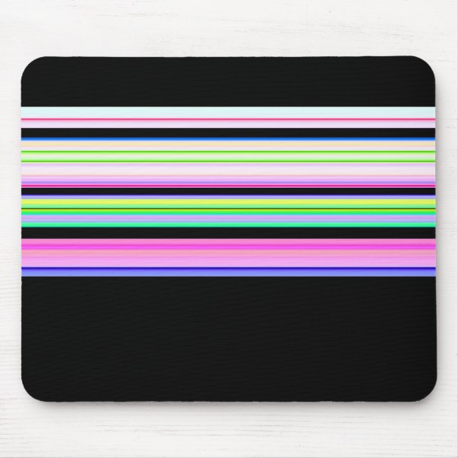 Mousepad Listras de neon coloridas fofas (Frente)