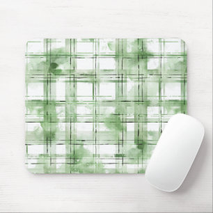 Mousepad Listras de Xadrez Brancas Verdes
