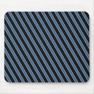 Mousepad Listras diagonais brancas do preto azul das riscas