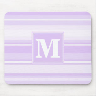 Mousepad Listras do lilac do monograma