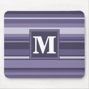 Mousepad Listras do roxo da urze do monograma