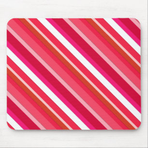 Mousepad Listras doces em camadas - vermelha, rosa e branca