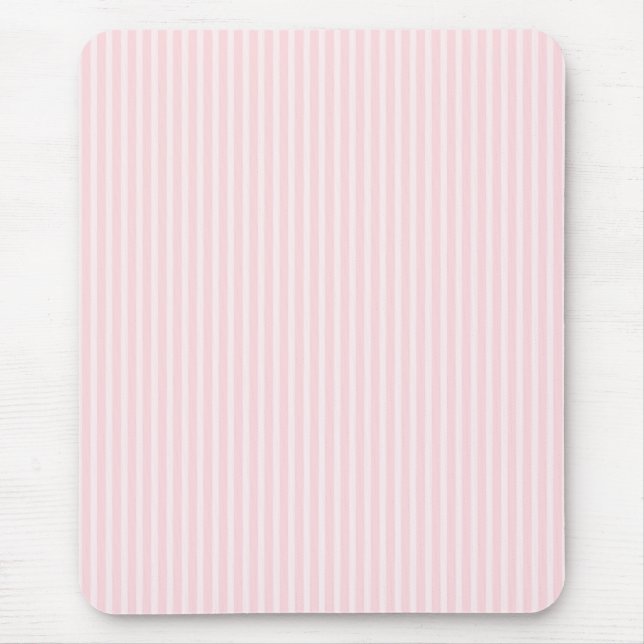 Mousepad Listras dos doces do rosa Pastel (Frente)