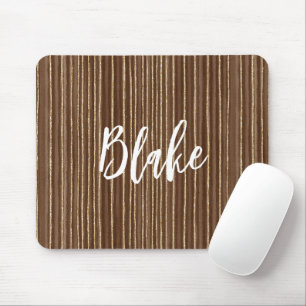 Mousepad Listras Douradas Marrons