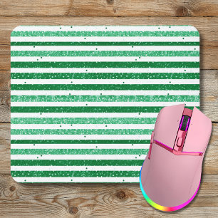 Mousepad Listras Horizontais Brilhantes Verde Natureza Bran