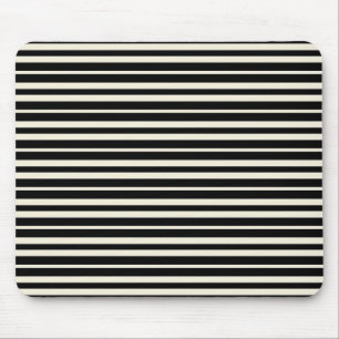Mousepad Listras Horizontais Preto e Branco Minimalistas