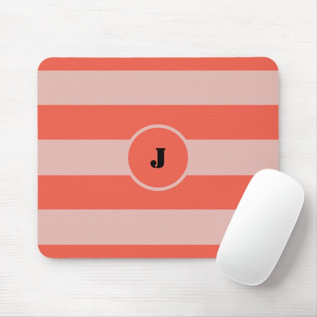 Mousepad Listras Laranja Claro e Escuro (Com mouse)