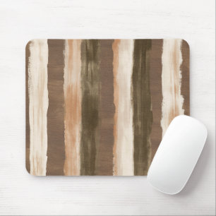 Mousepad Listras Laranja Creme Marrom