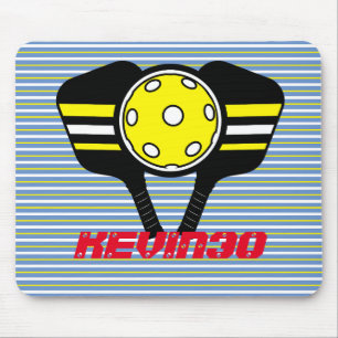 Mousepad Listras legal de monograma amarela