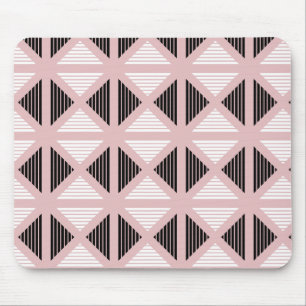 Mousepad Listras pretas & cor-de-rosa