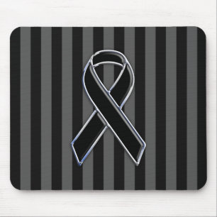 Mousepad Listras pretas da consciência da fita do cromo