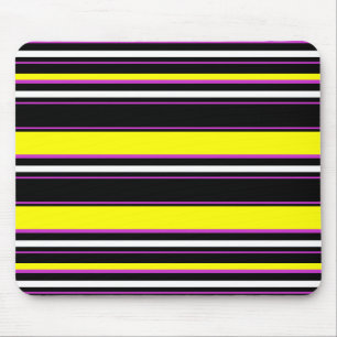 Mousepad Listras pretas e amarelas fofas