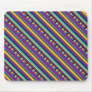 Mousepad Listras roxo amarelo azul