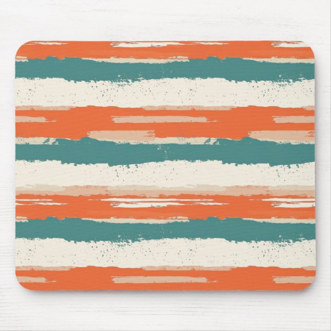 Mousepad Listras Terracota Pintadas Abstratas Distorcidas (Frente)