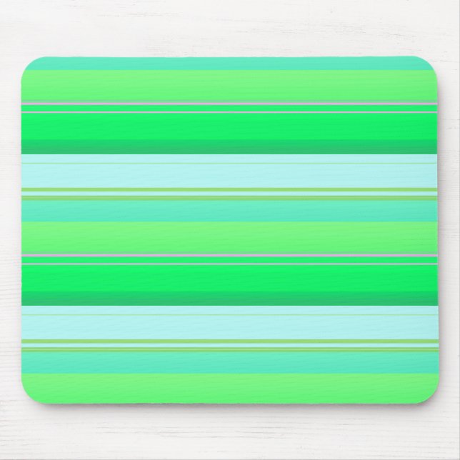 Mousepad Listras verdes aqua fofas (Frente)