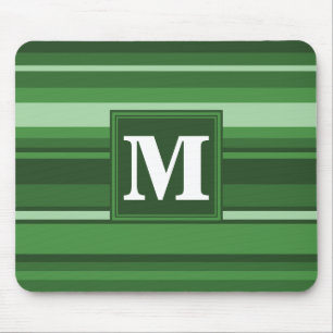 Mousepad Listras verdes do monograma