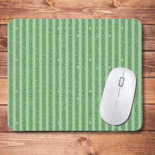 Mousepad Listras Verticais Simples com Brilho em Verde Flor