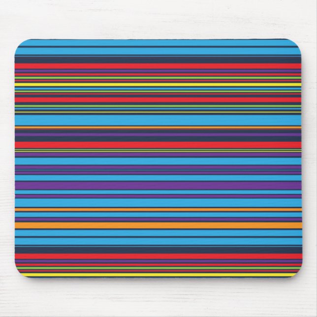 Mousepad Listras violetas azuis fofas (Frente)
