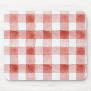 Mousepad Listras Xadrez Vermelho Branco