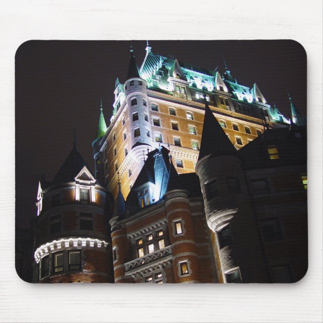 Mousepad Lit do castelo de Frontenac do castelo acima na (Frente)