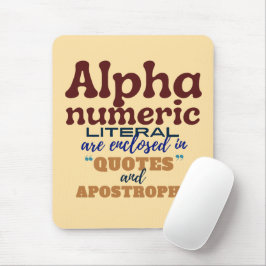 Mousepad Literal Alfanumérico em Programação Cobol