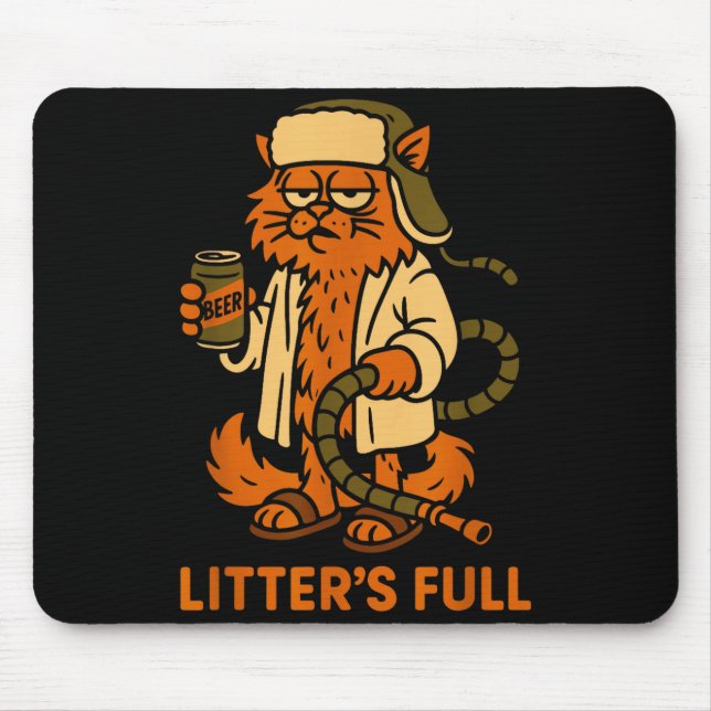 Mousepad Litter’s Full Funny Cat Lovers Christmas Xmas  (Frente)
