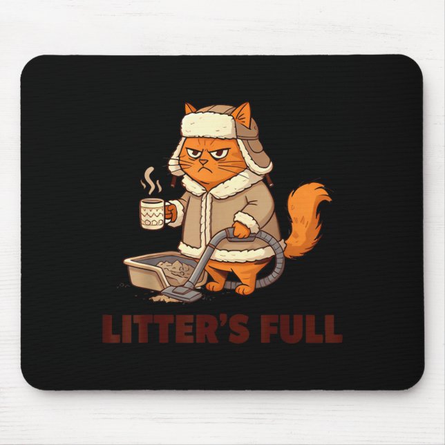Mousepad Litter’s Full Funny Cat Lovers Christmas Xmas  (Frente)