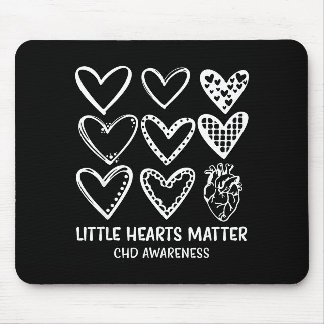 Mousepad Little Hearts Chd Disease Awareness Heart Warrior  (Frente)