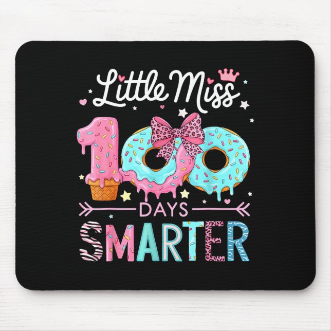 Mousepad Little Miss 100 Days Smarter Kids Girls 100th Day  (Frente)