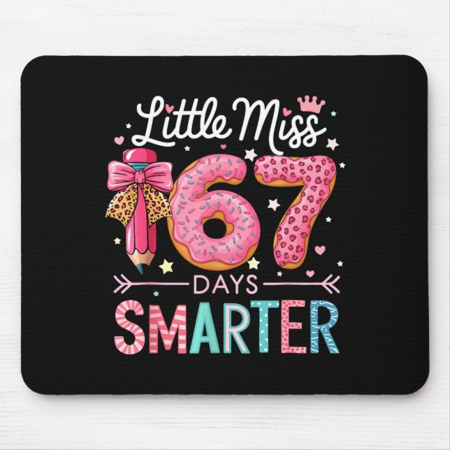 Mousepad Little Miss 67 Days Smarter Donut Lover 67th Day O (Frente)