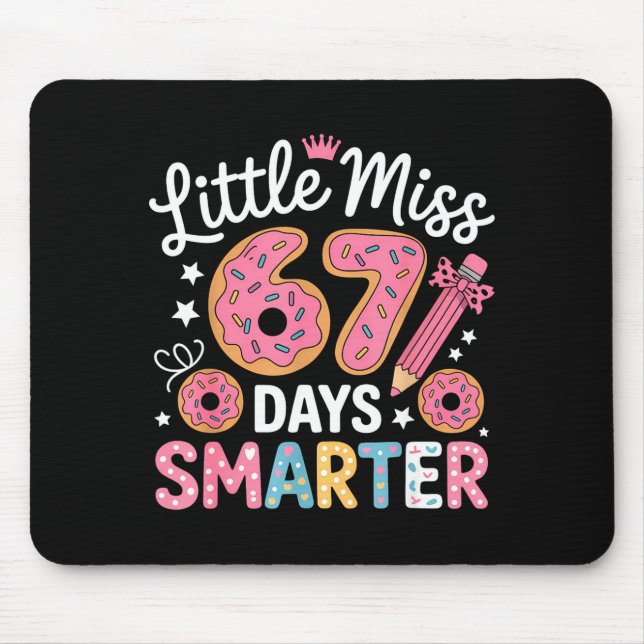 Mousepad Little Miss 67 Days Smarter Kids Girls 67th Day Of (Frente)