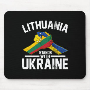 Mousepad Lituânia Apoia a Ucrânia Ucraniano Lituano