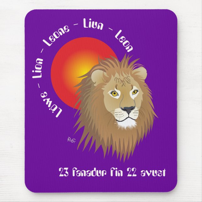 Mousepad Liun 23 fanadur fin 22 avust Mauspad (Frente)