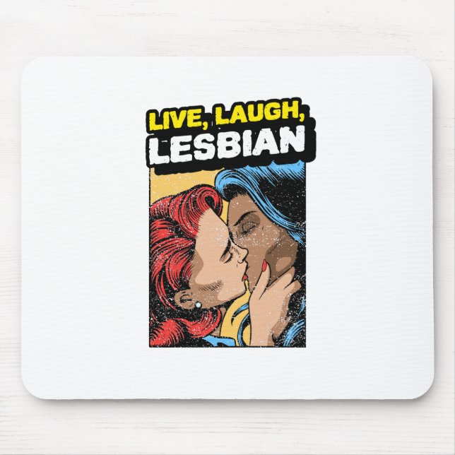 Mousepad Live Laugh Lesbian (Frente)