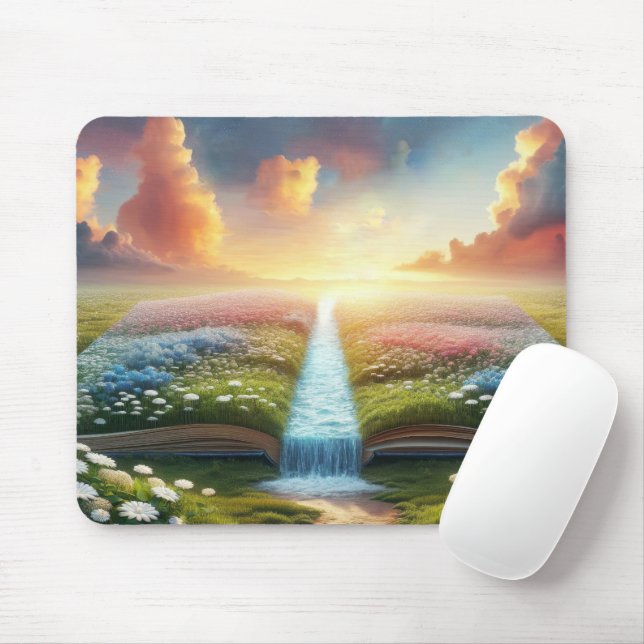 Mousepad Livro Aberto de Rio e Prados (Com mouse)