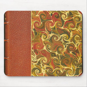 Mousepad Livro Antiquado Elegante, Padrão de espiral do Orn