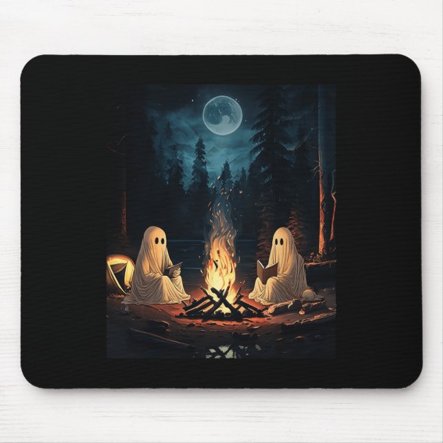 Mousepad Livro de Halloween Lendo Campanha na Floresta Fant (Frente)